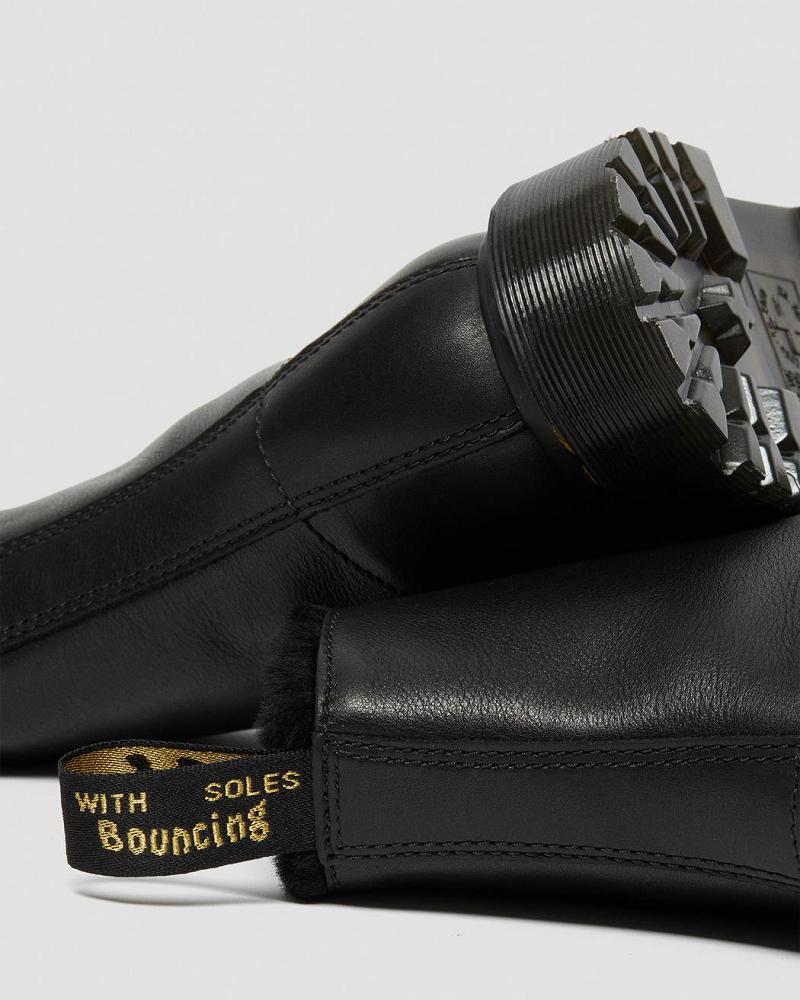 Dr Martens Barton Made in England Shearling Forede Lær Ankelstøvletter Herre Svarte | Norge 368OKI